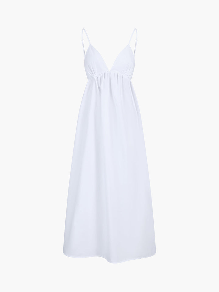 Drape Backless Maxi Dress