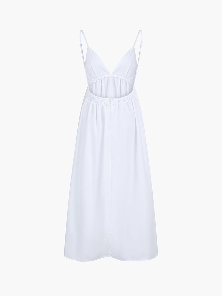 Drape Backless Maxi Dress