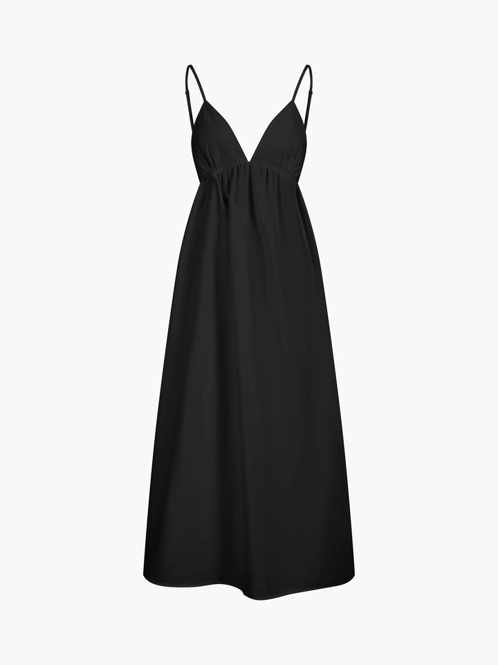 Drape Backless Maxi Dress