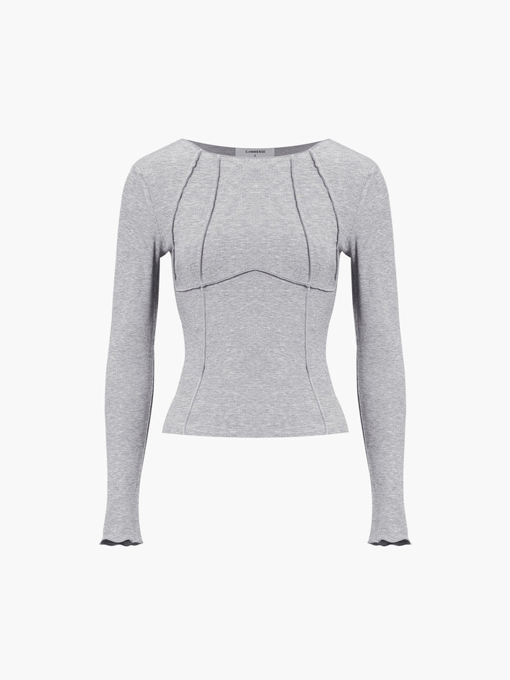 Sculpted Seam Detail Top
