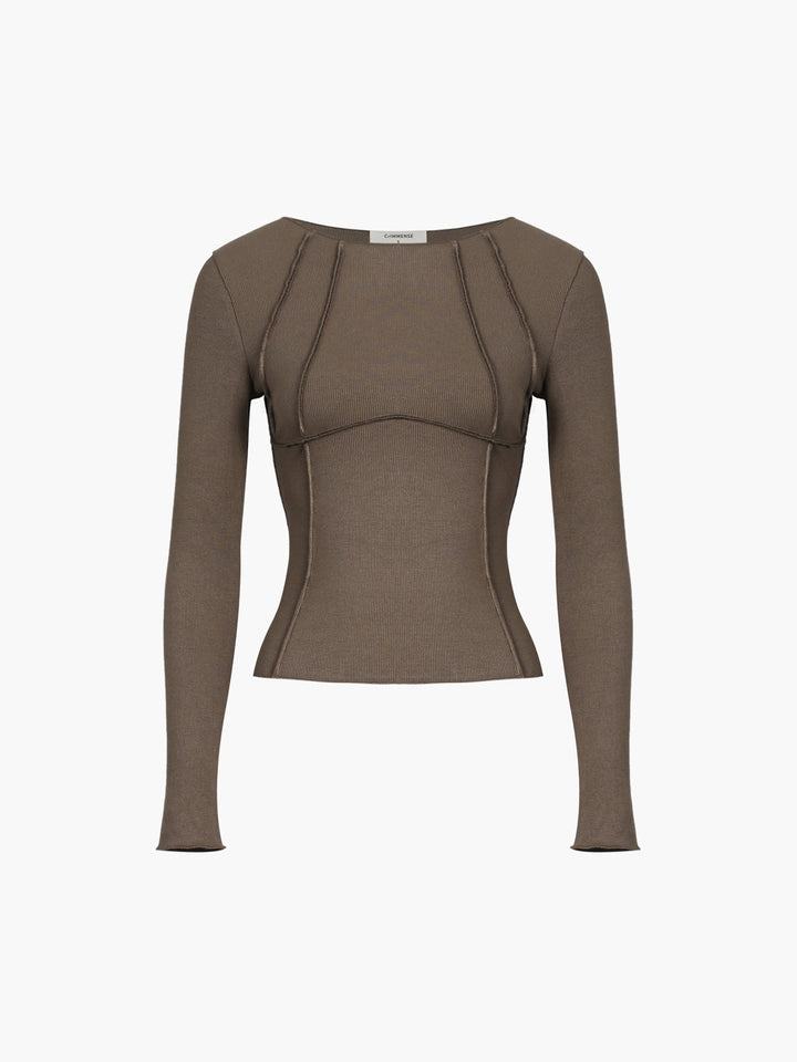 Sculpted Seam Detail Top