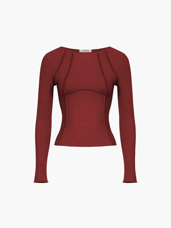 Sculpted Seam Detail Top