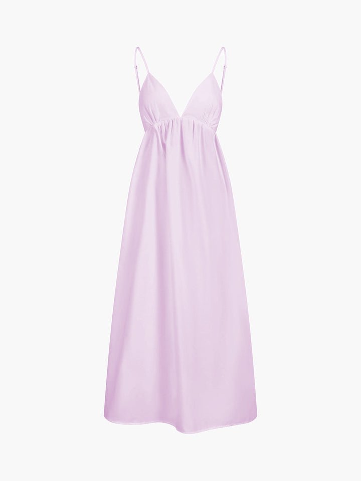 Drape Backless Maxi Dress